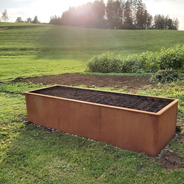 Hochbeet Edelrost TERRADIX 3x1m mit Schneckenschutz im Garten